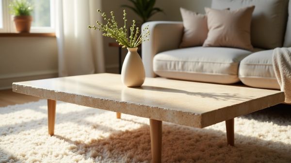 Les tables basses en travertin : charme et confort à la maison
