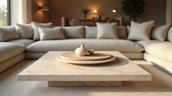 Les tables basses en travertin : charme et confort à la maison